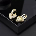 Minimalist Crystal Heart Clip-On Small Earrings
