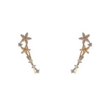 Minimalist Crystal Star Ear Cuffs