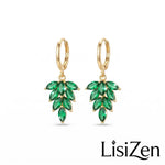 Minimalist Geometric Plant Branch Drop Earrings
