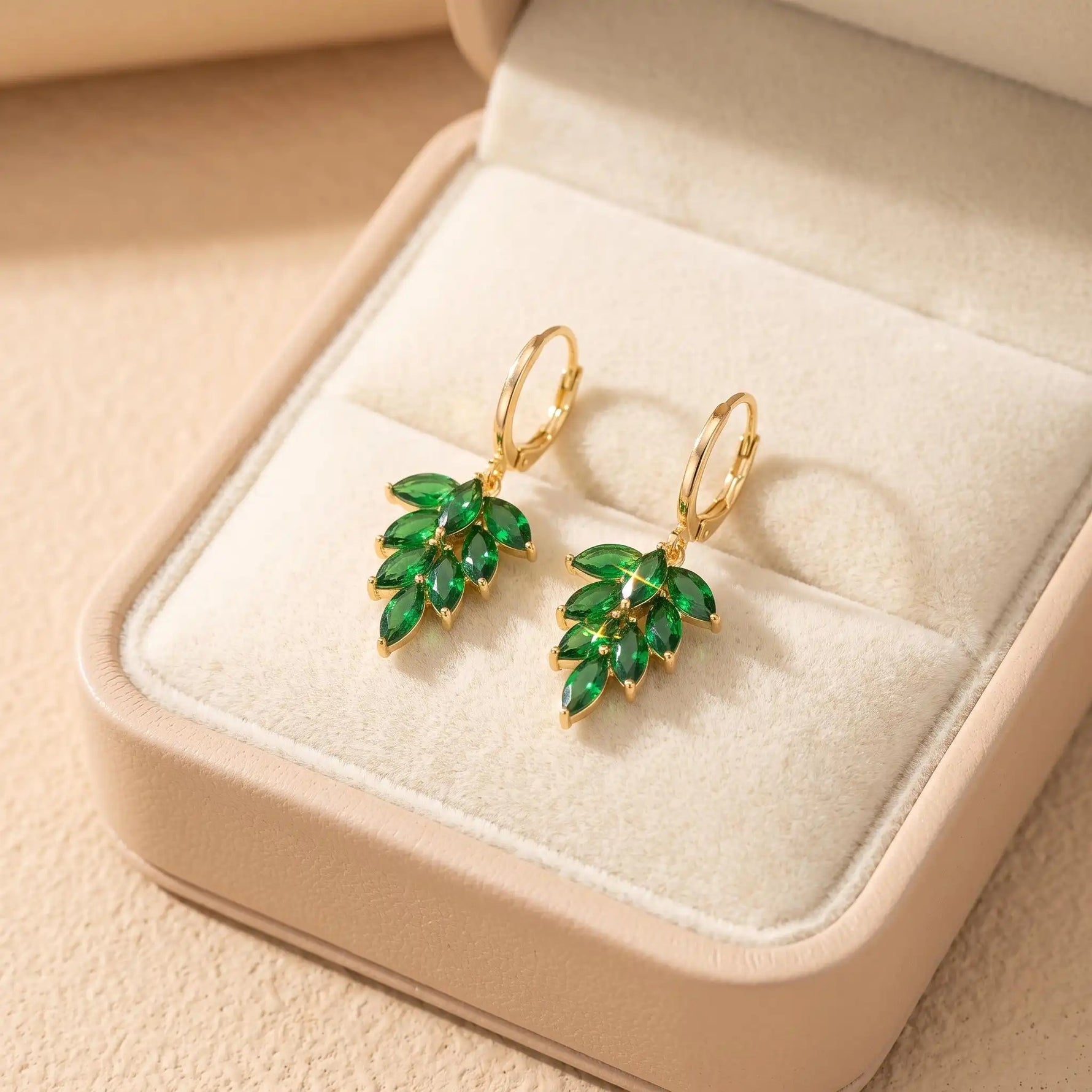 Minimalist Geometric Plant Branch Drop Earrings
