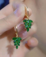 Minimalist Geometric Plant Branch Drop Earrings