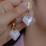 Minimalist Geometric Rhombus Earrings