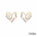 Minimalist Heart Stud Earrings