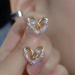 Minimalist Heart Stud Earrings
