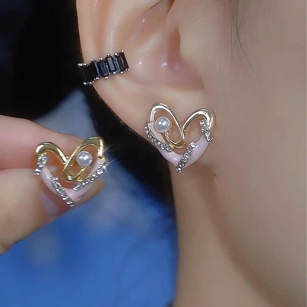 Minimalist Heart Stud Earrings