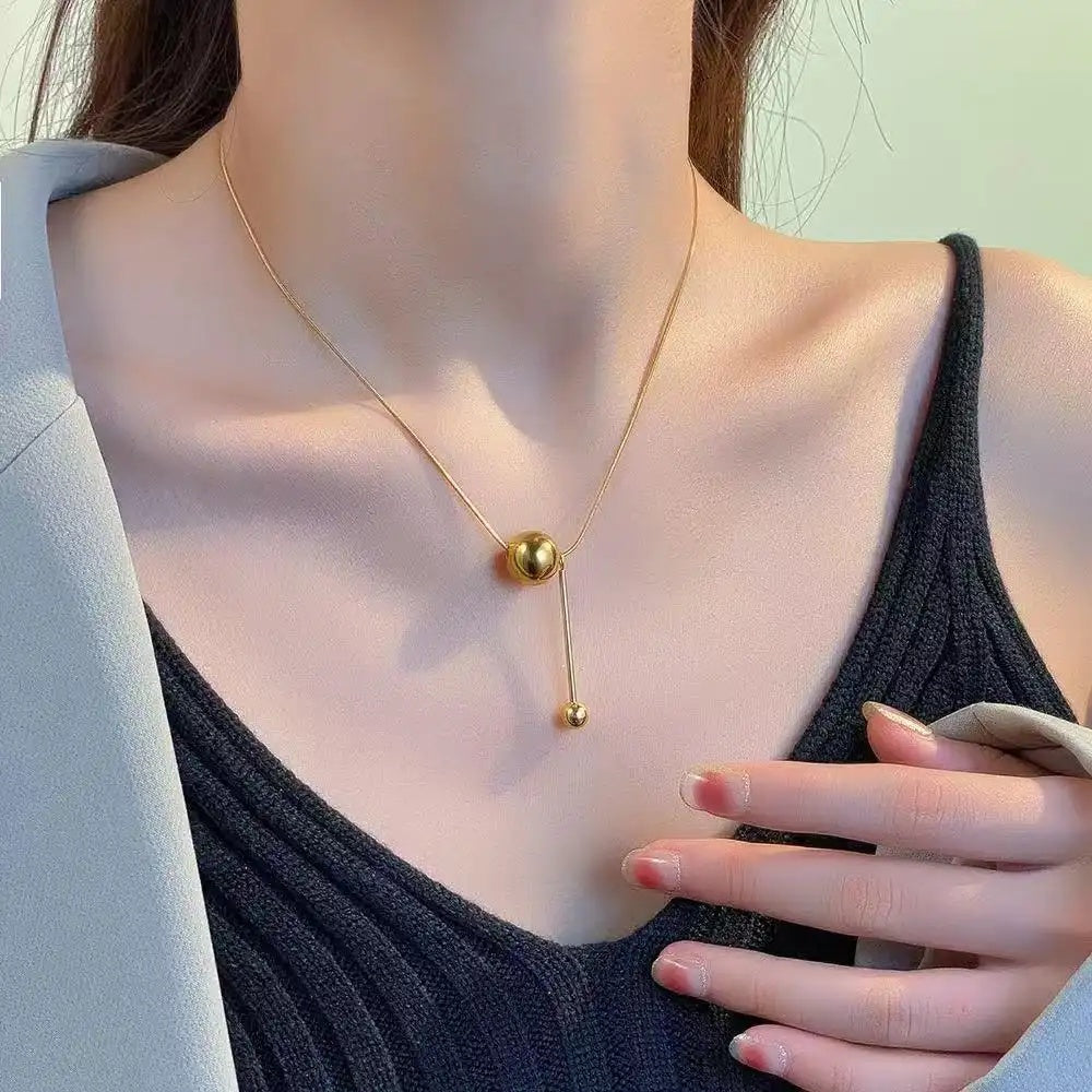 Minimalist Long Sweater Chain Necklace