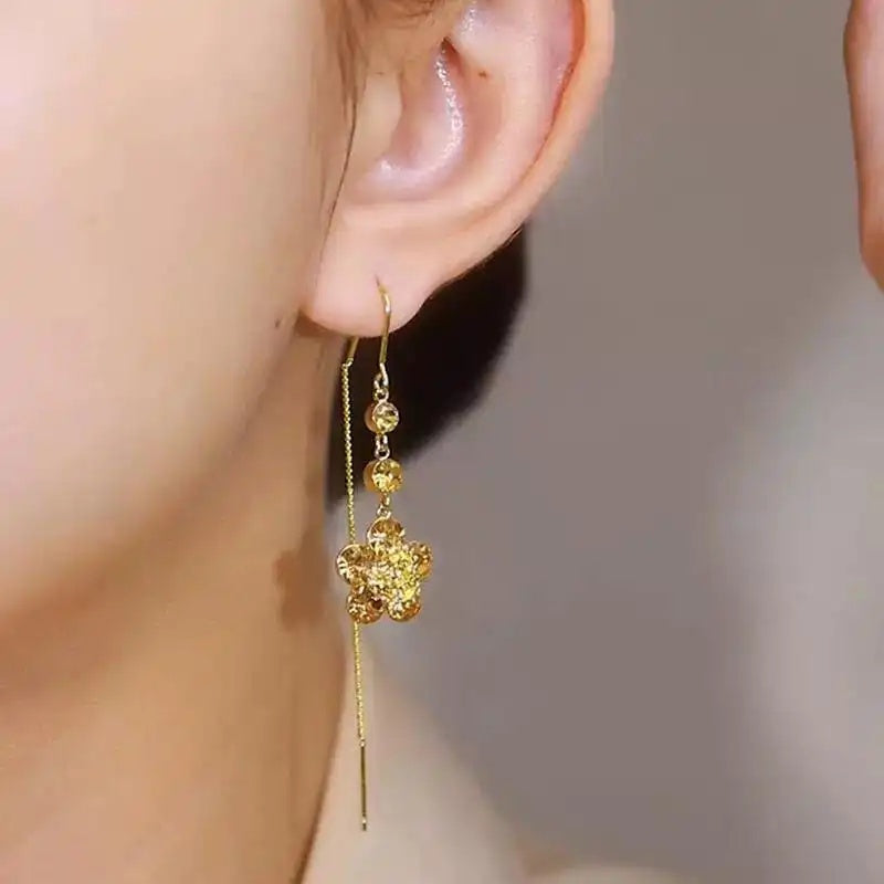 Minimalist Long Tassel Drop Earrings