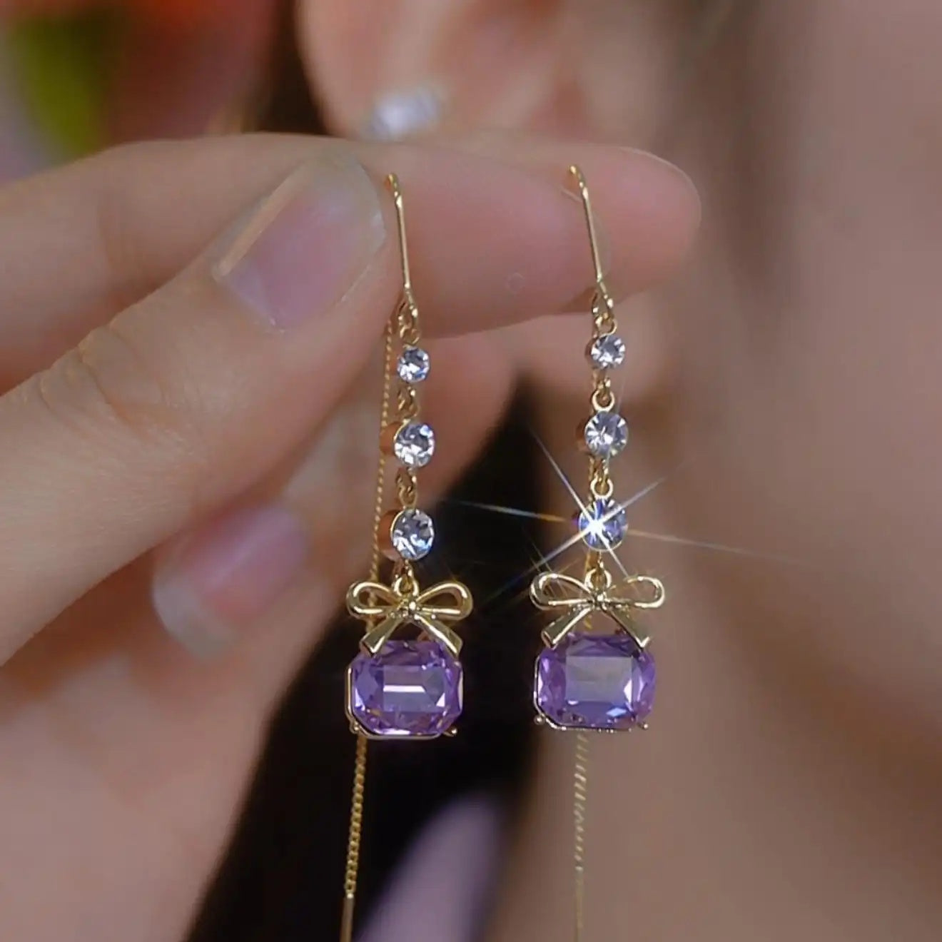Minimalist Retro Bowknot Drop Earrings