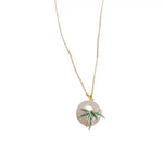 Modern Oriental Circle Pendant Necklace