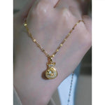 Money Bag Collar Chain Necklace