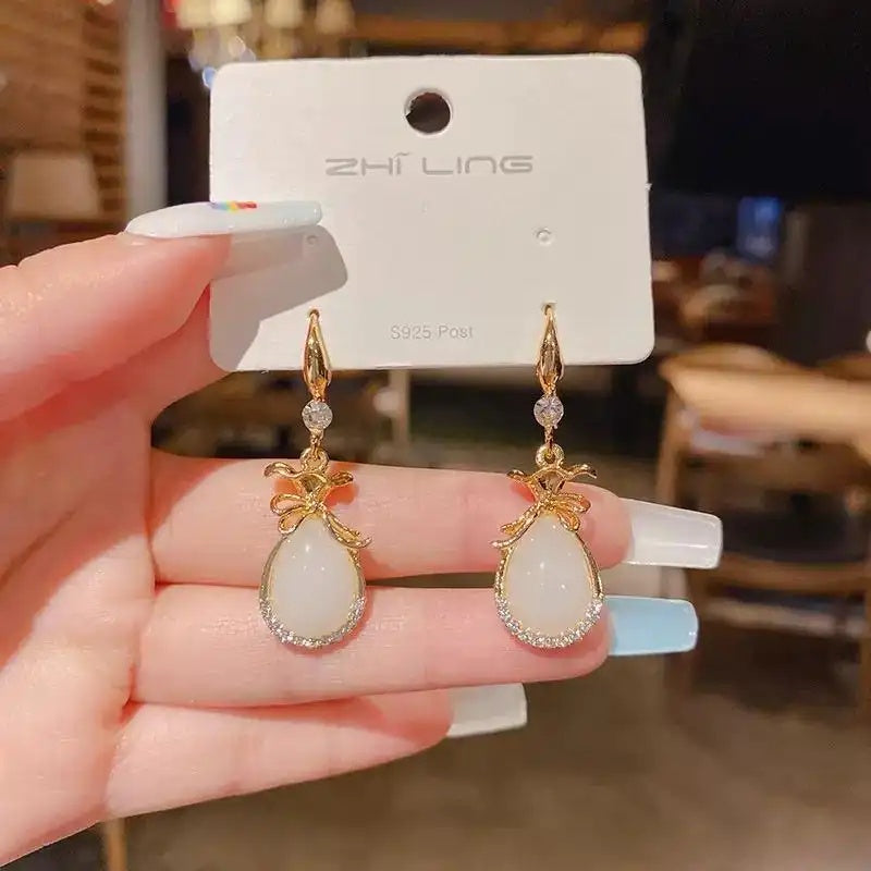 Money Bag Gold-Tone Drop Earrings