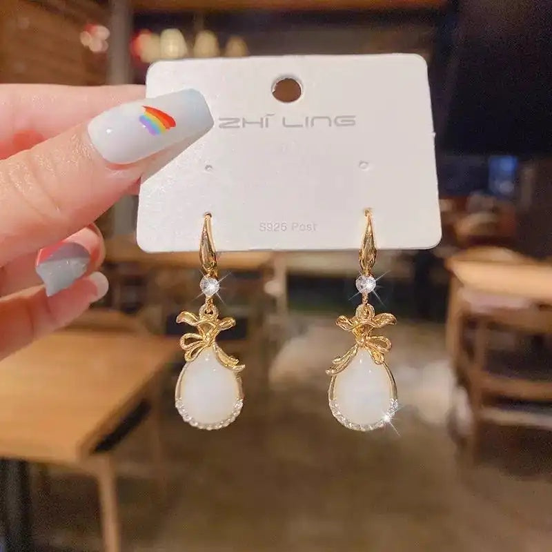 Money Bag Gold-Tone Drop Earrings
