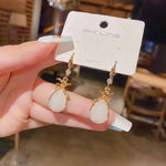 Money Bag Gold-Tone Drop Earrings