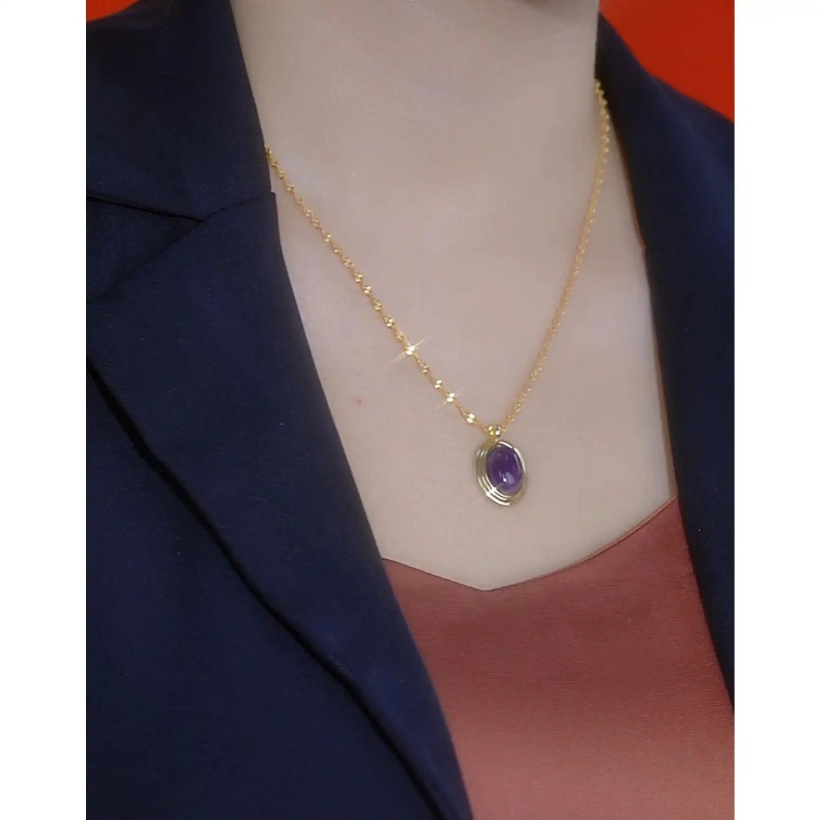 Moxi Egg-Shaped Pendant Necklace