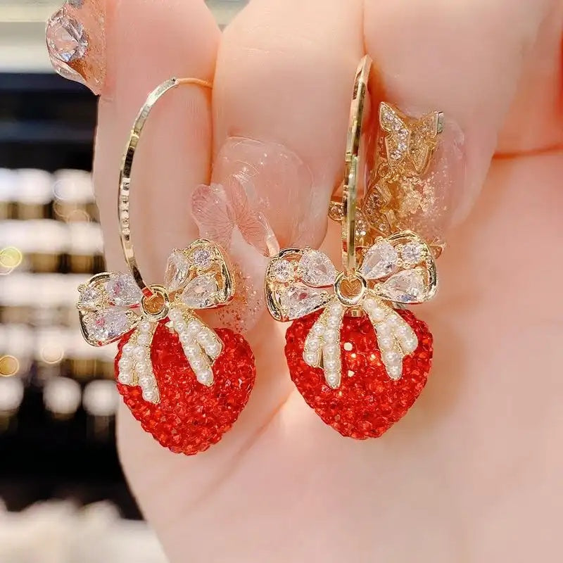 Multi-Wear Bowknot Heart Earrings