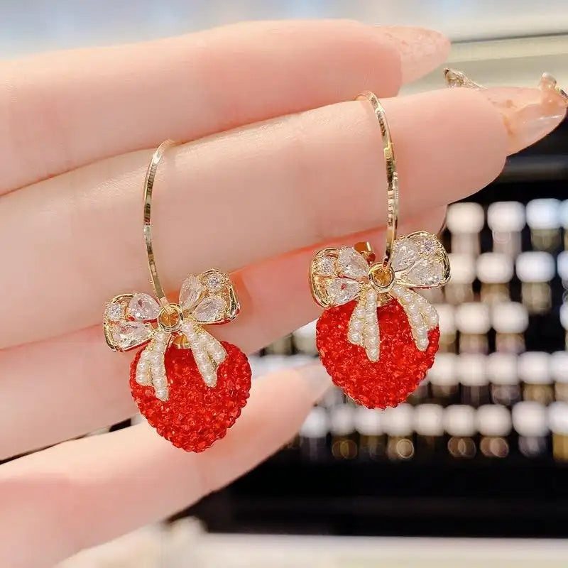 Multi-Wear Bowknot Heart Earrings