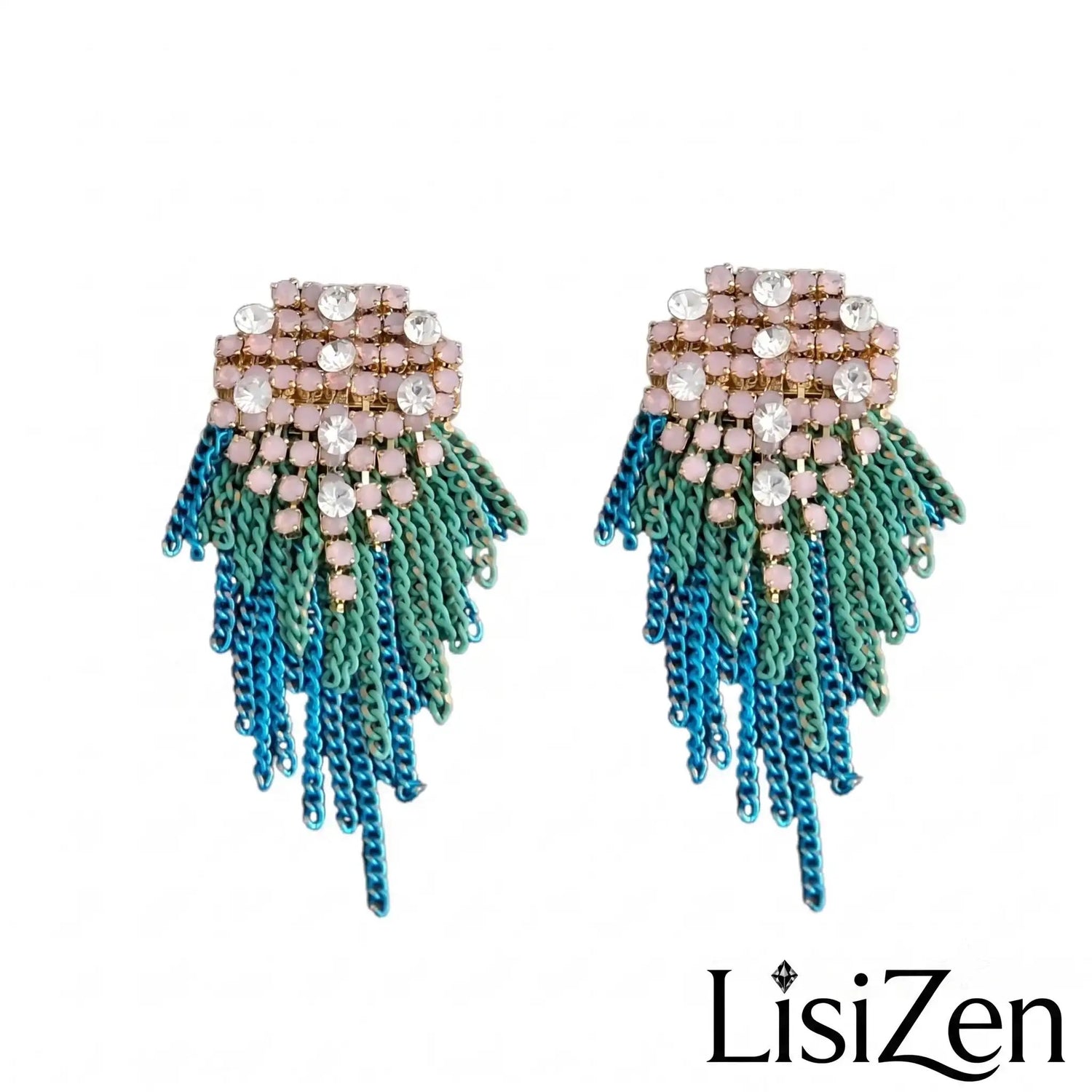 Multicolor Beaded Tassel Drop Earrings