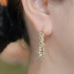 Multicolor Crystal Large Hoop Earrings