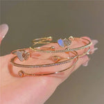 Natural Mother of Pearl Heart-Shaped Bracelet