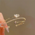Natural Mother of Pearl Heart-Shaped Bracelet