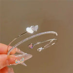 Natural Mother of Pearl Heart-Shaped Bracelet