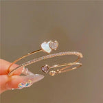 Natural Mother of Pearl Heart-Shaped Bracelet