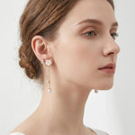 Needle Forest Mother of Pearl Drop Earrings