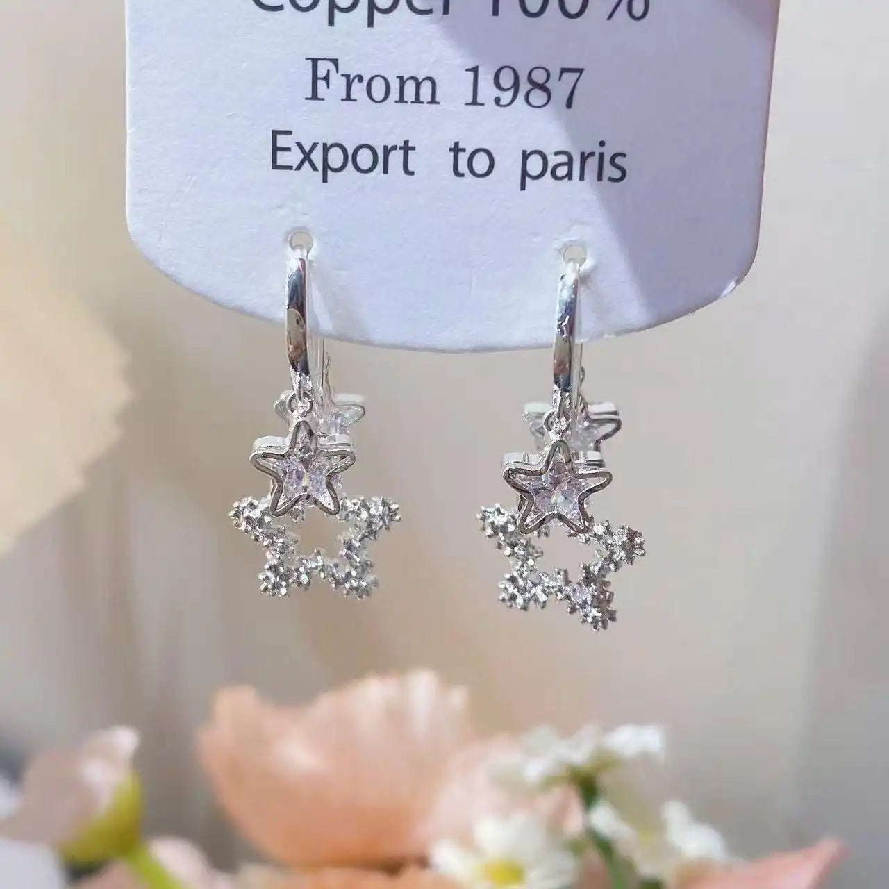 Needle Star Tassel Short Must-Have Drop Earrings
