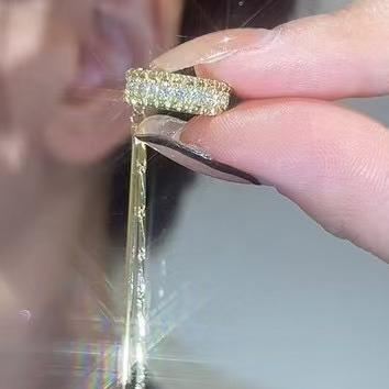 No Piercing Crystal Chain Long Ear Cuffs