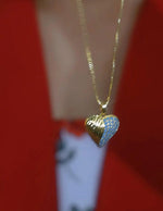 Ocean Series Heart-Shaped Colorful Crystal Pendant Necklace