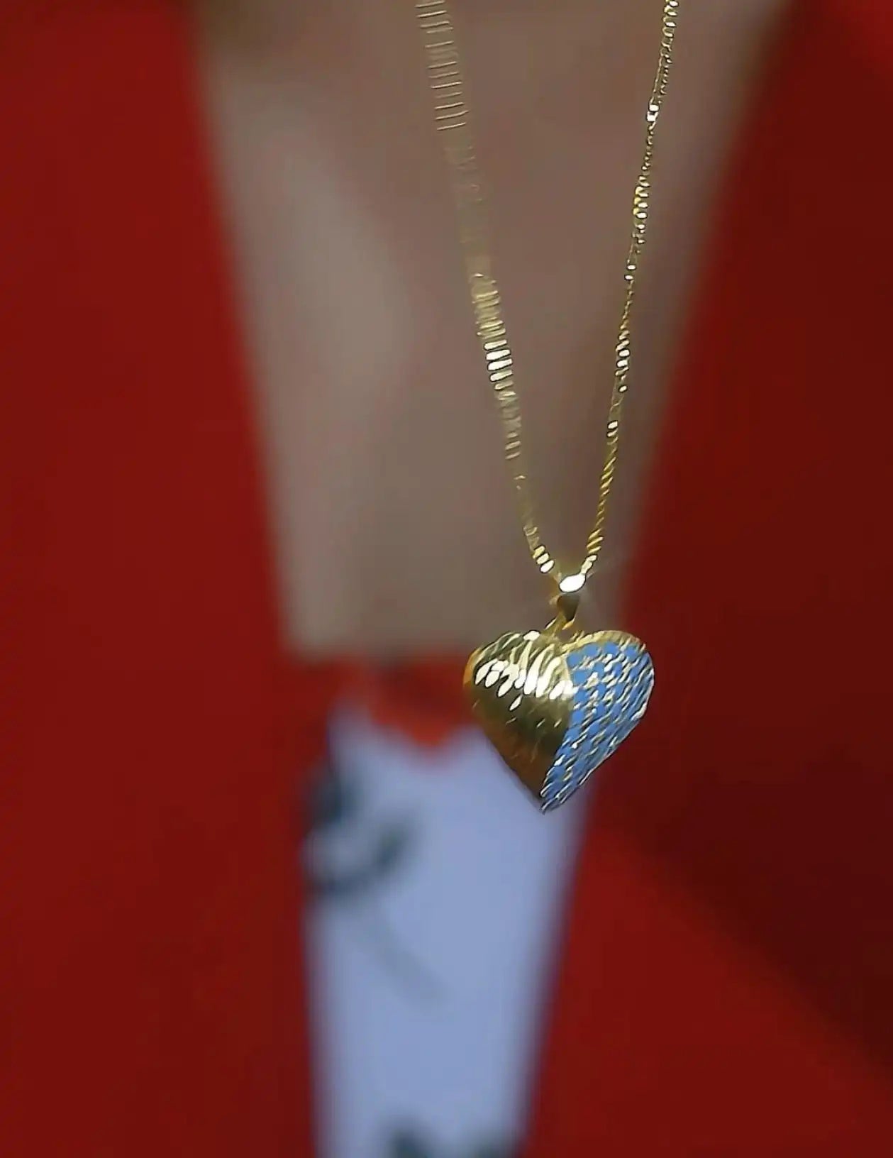 Ocean Series Heart-Shaped Colorful Crystal Pendant Necklace