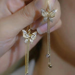 Opal Butterfly Threader Earrings