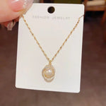 Ornament Bud Bead Jade Green Necklace