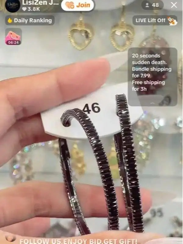 Oversized Crystal Hoop Earrings