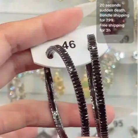 Oversized Crystal Hoop Earrings