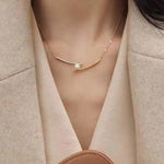 Pearl Bar Pendant Necklace
