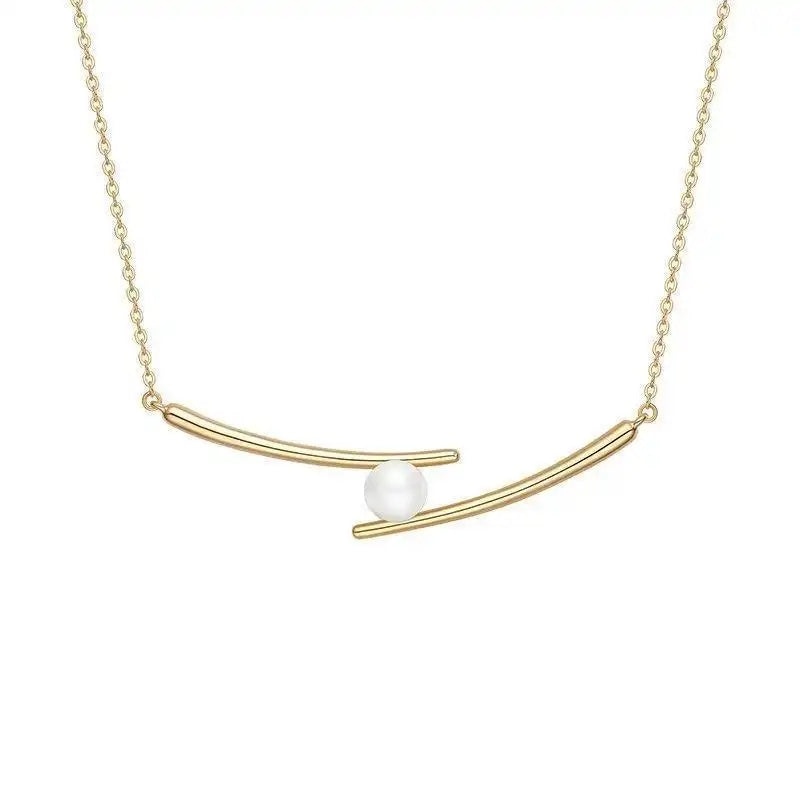 Pearl Bar Pendant Necklace
