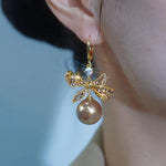 Pearl Bow Earrings