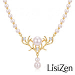 Pearl Deer Accompanies You Necklace