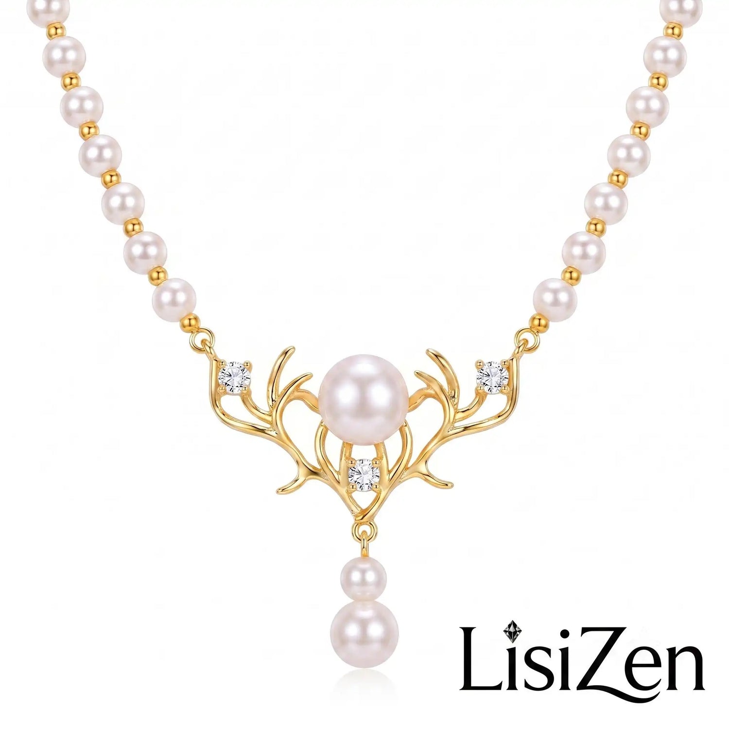 Pearl Deer Accompanies You Necklace