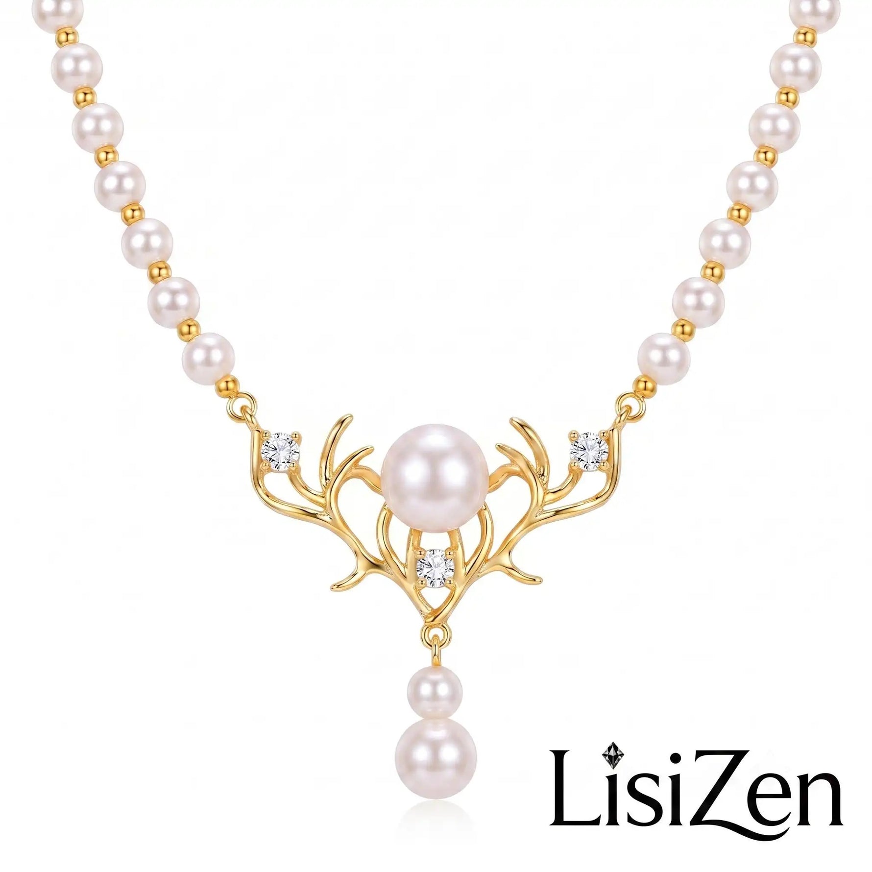 Pearl Deer Accompanies You Necklace