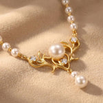 Pearl Deer Accompanies You Necklace
