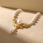 Pearl Deer Accompanies You Necklace