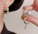 Pearl Front and Back Wearing Drop Earrings