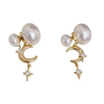 Pearl Front and Back Wearing Drop Earrings