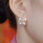 Pearl Shell Flower Earrings