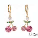 Pink Cherry Stud Earrings
