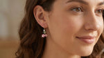 Pink Cherry Stud Earrings