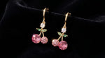 Pink Cherry Stud Earrings