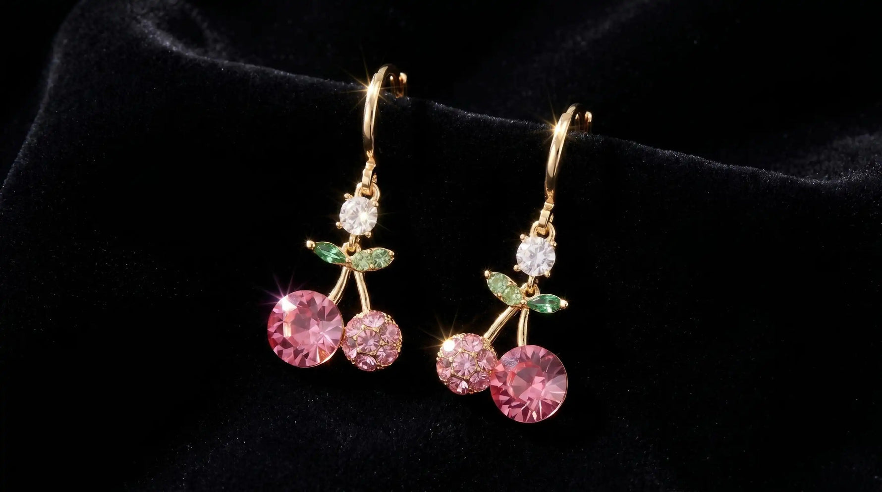 Pink Cherry Stud Earrings
